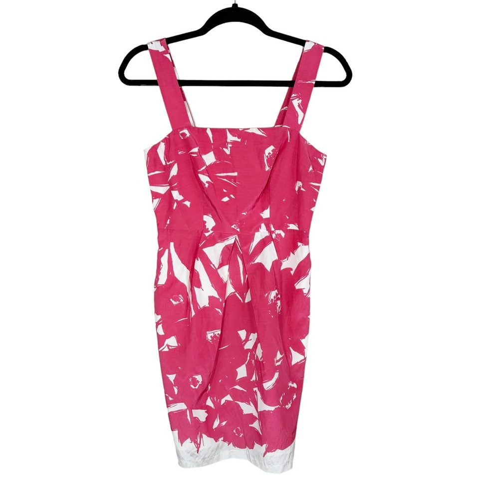 Banana Republic Pink White Silk Sleeveless Dress